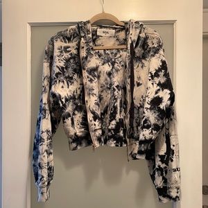 soulcycle cropped, zip-up hoodie